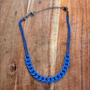 Vibrant Blue Chain Necklace